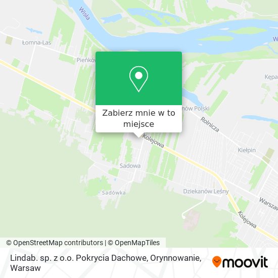 Mapa Lindab. sp. z o.o. Pokrycia Dachowe, Orynnowanie