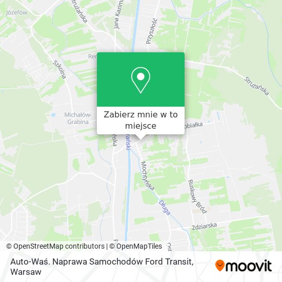 Mapa Auto-Waś. Naprawa Samochodów Ford Transit