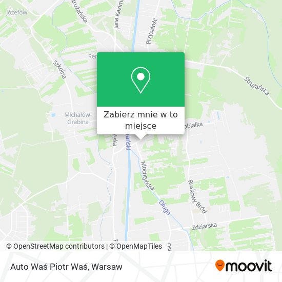 Mapa Auto Waś Piotr Waś