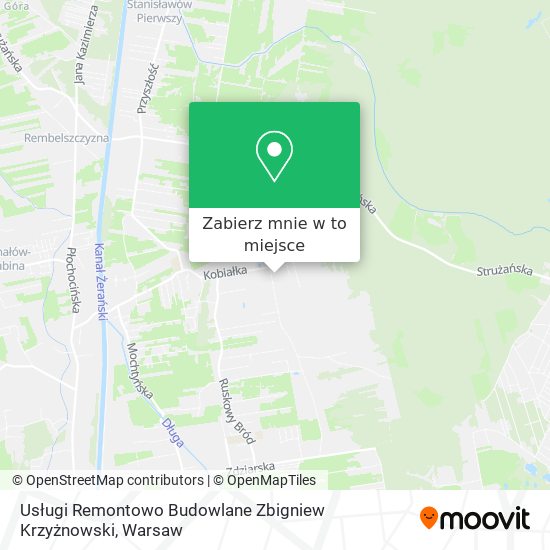 Mapa Usługi Remontowo Budowlane Zbigniew Krzyżnowski