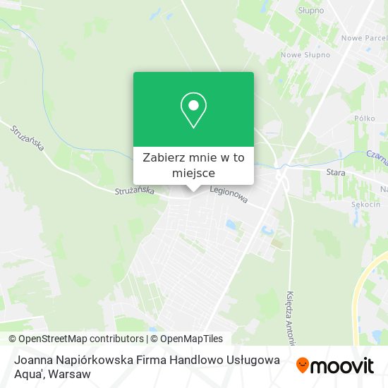 Mapa Joanna Napiórkowska Firma Handlowo Usługowa Aqua'