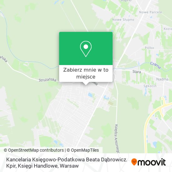 Mapa Kancelaria Księgowo-Podatkowa Beata Dąbrowicz. Kpir, Księgi Handlowe