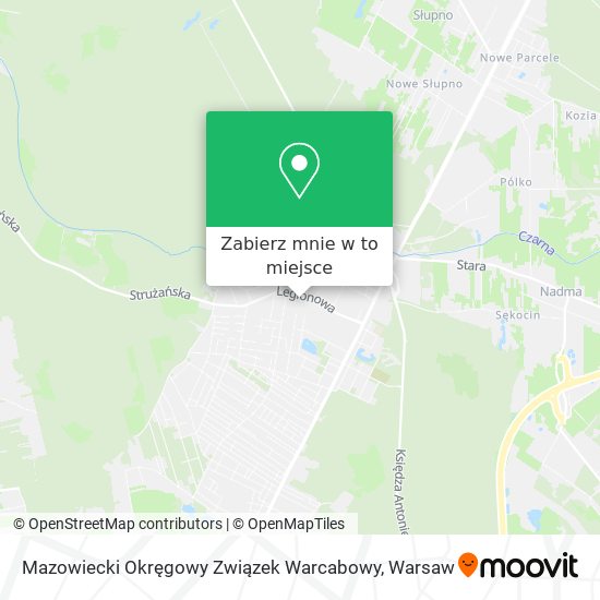 Mapa Mazowiecki Okręgowy Związek Warcabowy