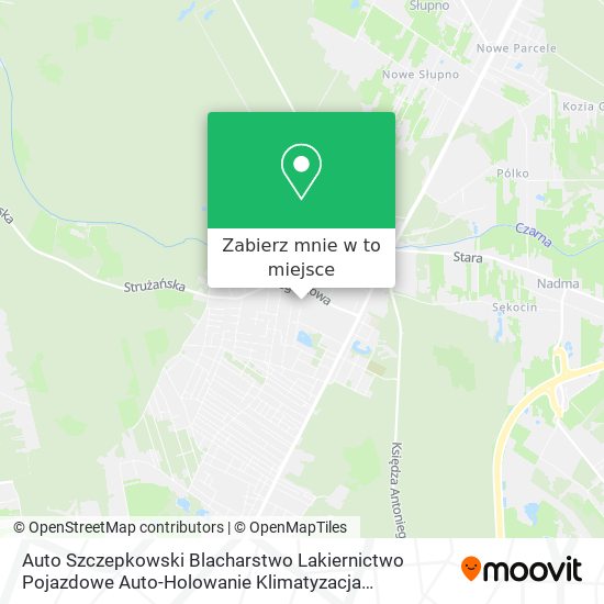 Mapa Auto Szczepkowski Blacharstwo Lakiernictwo Pojazdowe Auto-Holowanie Klimatyzacja Wulkanizacja