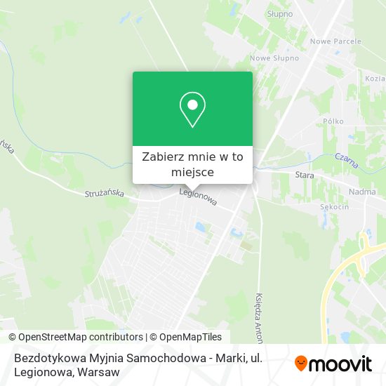 Mapa Bezdotykowa Myjnia Samochodowa - Marki, ul. Legionowa