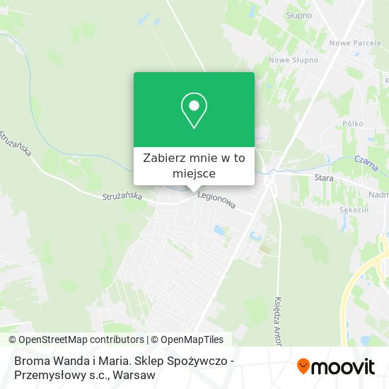 Mapa Broma Wanda i Maria. Sklep Spożywczo - Przemysłowy s.c.