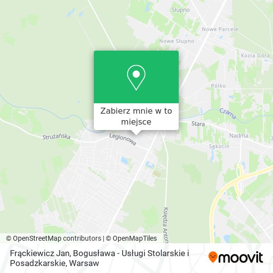 Mapa Frąckiewicz Jan, Bogusława - Usługi Stolarskie i Posadzkarskie