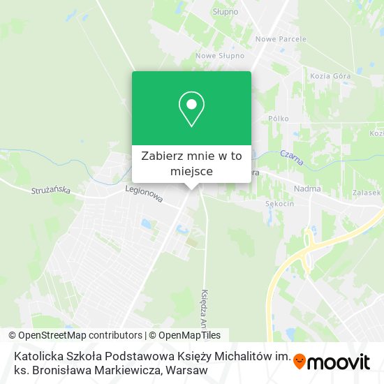 Mapa Katolicka Szkoła Podstawowa Księży Michalitów im. ks. Bronisława Markiewicza