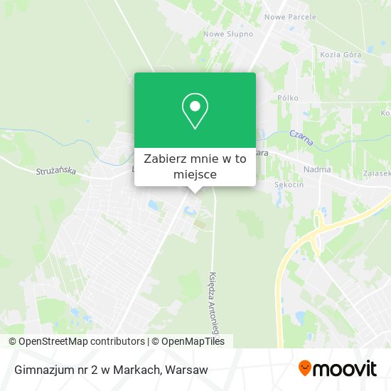 Mapa Gimnazjum nr 2 w Markach