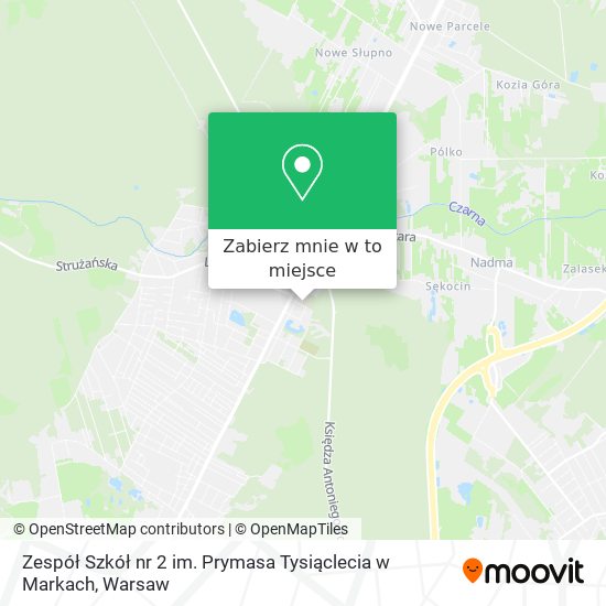 Mapa Zespół Szkół nr 2 im. Prymasa Tysiąclecia w Markach