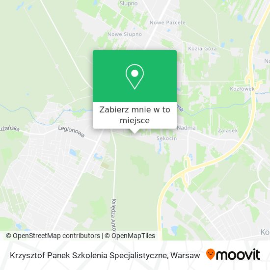 Mapa Krzysztof Panek Szkolenia Specjalistyczne