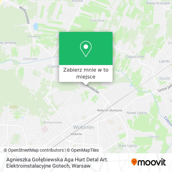 Mapa Agnieszka Gołębiewska Aga Hurt Detal Art. Elektroinstalacyjne Gotech