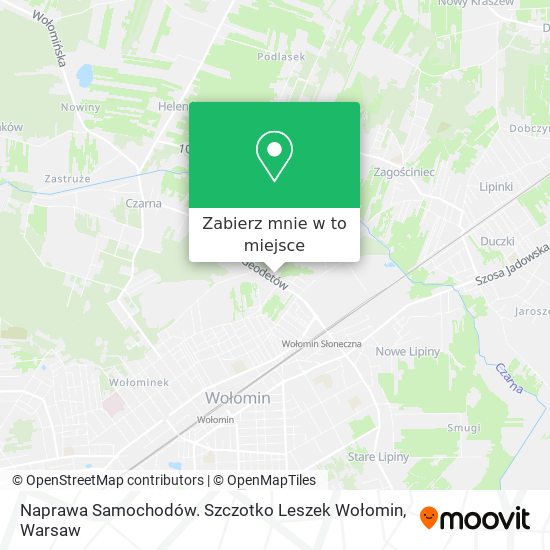 Mapa Naprawa Samochodów. Szczotko Leszek Wołomin