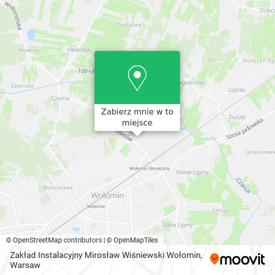 Mapa Zakład Instalacyjny Mirosław Wiśniewski Wołomin