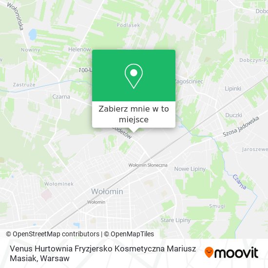 Mapa Venus Hurtownia Fryzjersko Kosmetyczna Mariusz Masiak