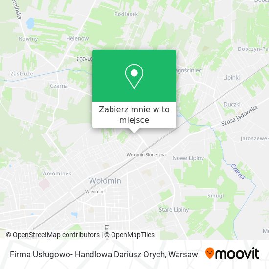 Mapa Firma Usługowo- Handlowa Dariusz Orych