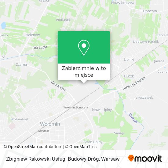 Mapa Zbigniew Rakowski Usługi Budowy Dróg