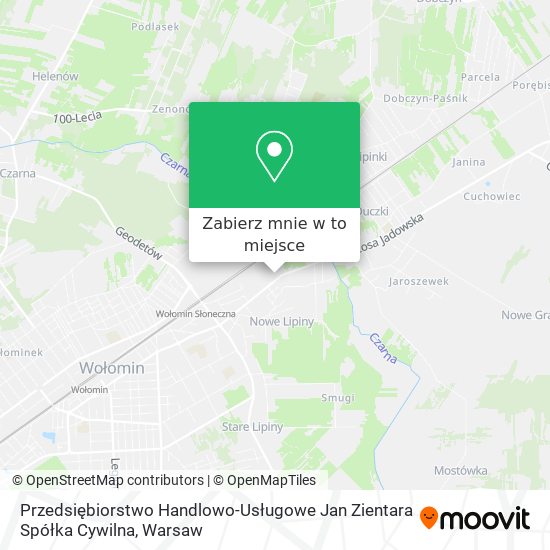 Mapa Przedsiębiorstwo Handlowo-Usługowe Jan Zientara Spółka Cywilna