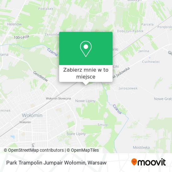 Mapa Park Trampolin Jumpair Wołomin