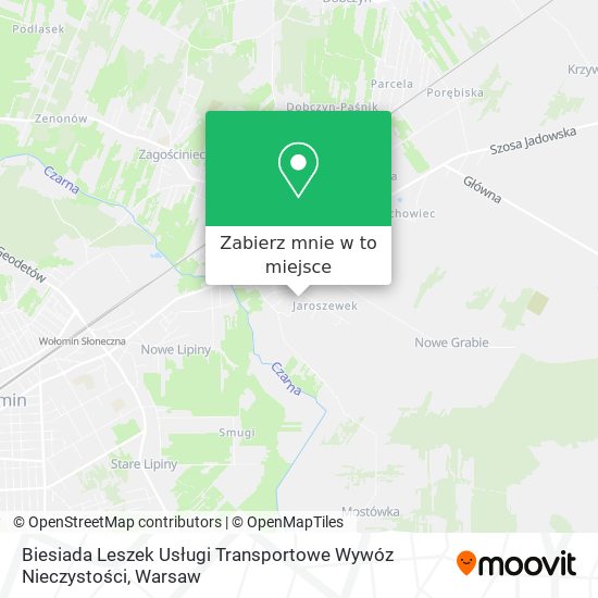 Mapa Biesiada Leszek Usługi Transportowe Wywóz Nieczystości