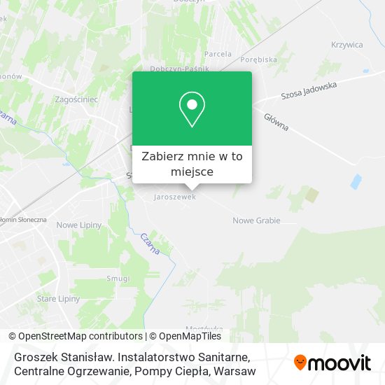 Mapa Groszek Stanisław. Instalatorstwo Sanitarne, Centralne Ogrzewanie, Pompy Ciepła