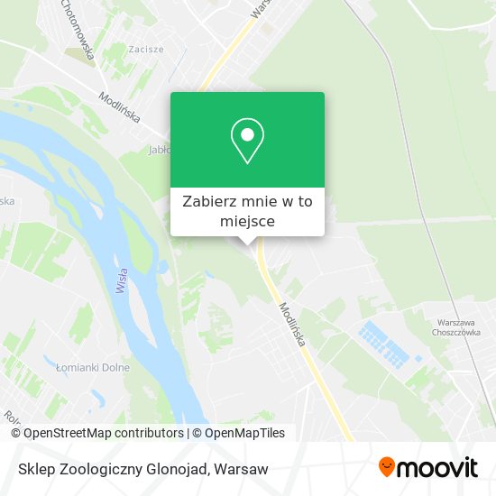 Mapa Sklep Zoologiczny Glonojad