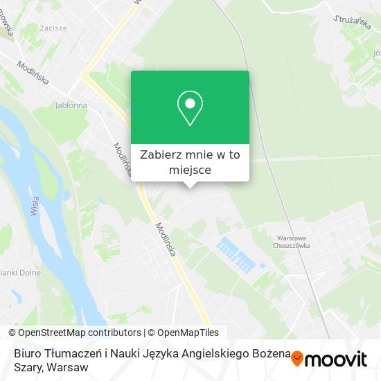 Mapa Biuro Tłumaczeń i Nauki Języka Angielskiego Bożena Szary