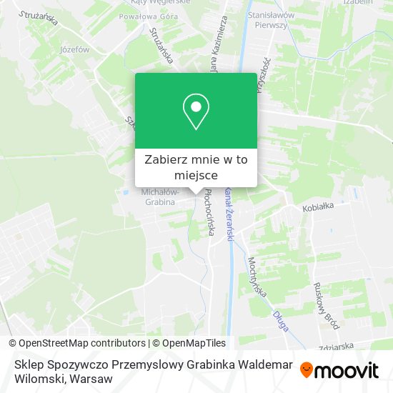 Mapa Sklep Spozywczo Przemyslowy Grabinka Waldemar Wilomski