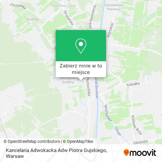 Mapa Kancelaria Adwokacka Adw Piotra Gujskiego