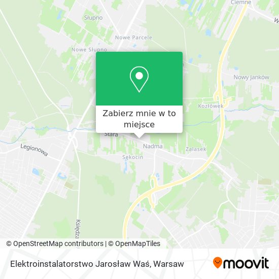 Mapa Elektroinstalatorstwo Jarosław Waś