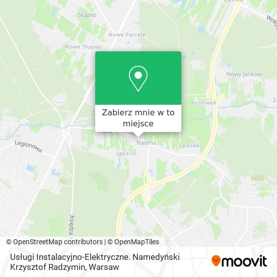 Mapa Usługi Instalacyjno-Elektryczne. Namedyński Krzysztof Radzymin