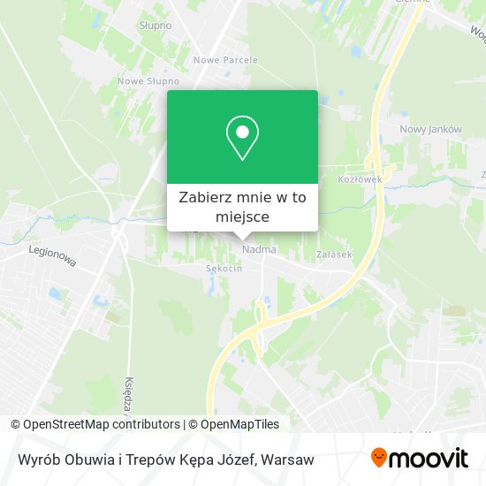 Mapa Wyrób Obuwia i Trepów Kępa Józef