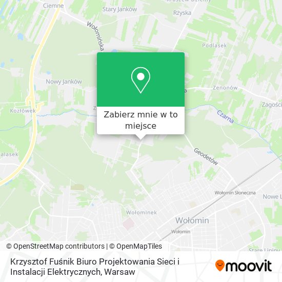 Mapa Krzysztof Fuśnik Biuro Projektowania Sieci i Instalacji Elektrycznych