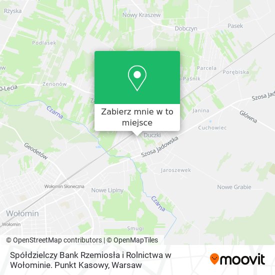 Mapa Spółdzielczy Bank Rzemiosła i Rolnictwa w Wołominie. Punkt Kasowy