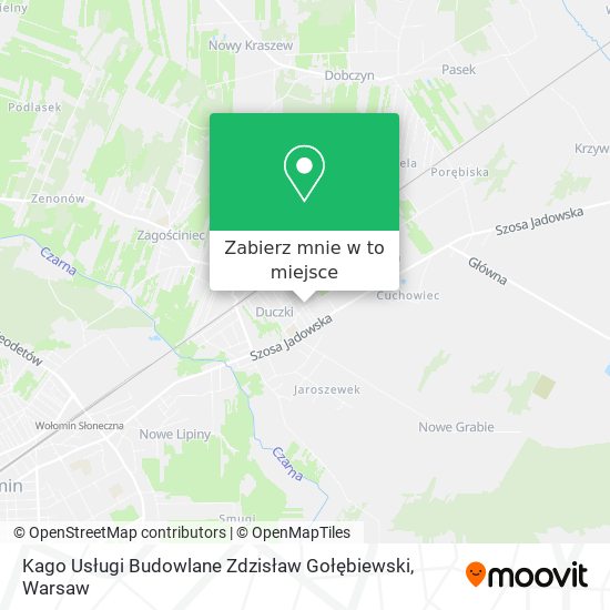 Mapa Kago Usługi Budowlane Zdzisław Gołębiewski