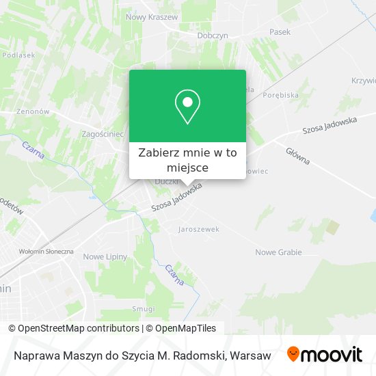 Mapa Naprawa Maszyn do Szycia M. Radomski