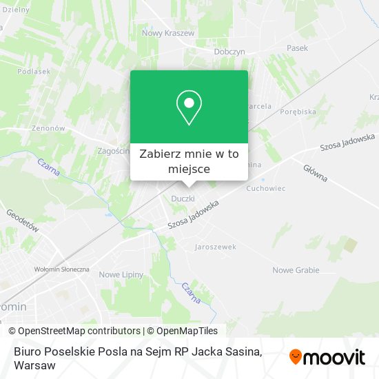 Mapa Biuro Poselskie Posla na Sejm RP Jacka Sasina