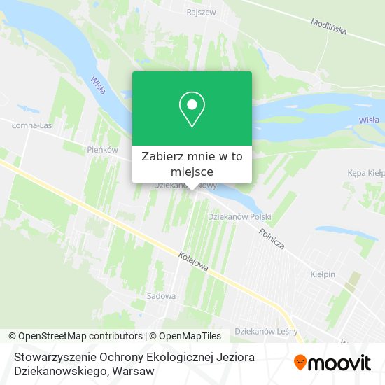 Mapa Stowarzyszenie Ochrony Ekologicznej Jeziora Dziekanowskiego