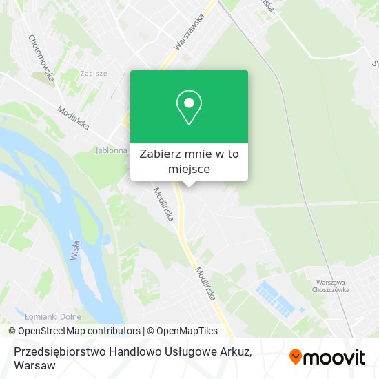 Mapa Przedsiębiorstwo Handlowo Usługowe Arkuz