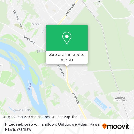 Mapa Przedsiębiorstwo Handlowo Usługowe Adam Rawa Rawa