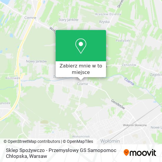 Mapa Sklep Spożywczo - Przemysłowy GS Samopomoc Chłopska