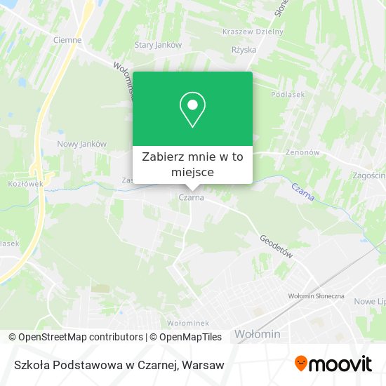 Mapa Szkoła Podstawowa w Czarnej