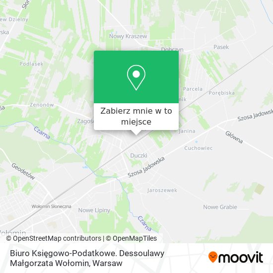 Mapa Biuro Księgowo-Podatkowe. Dessoulawy Małgorzata Wołomin