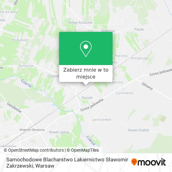 Mapa Samochodowe Blacharstwo Lakiernictwo Sławomir Zakrzewski