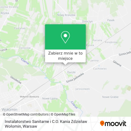 Mapa Instalatorstwo Sanitarne i C.O. Kania Zdzisław Wołomin