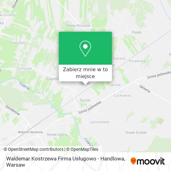 Mapa Waldemar Kostrzewa Firma Usługowo - Handlowa