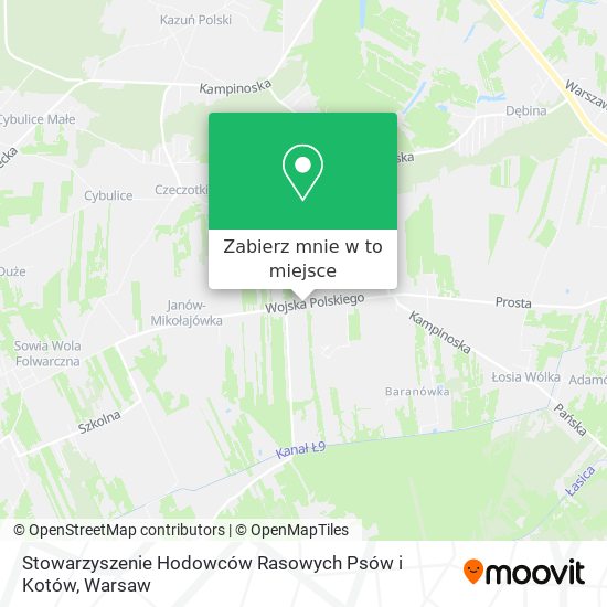 Mapa Stowarzyszenie Hodowców Rasowych Psów i Kotów