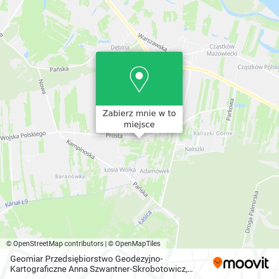 Mapa Geomiar Przedsiębiorstwo Geodezyjno-Kartograficzne Anna Szwantner-Skrobotowicz