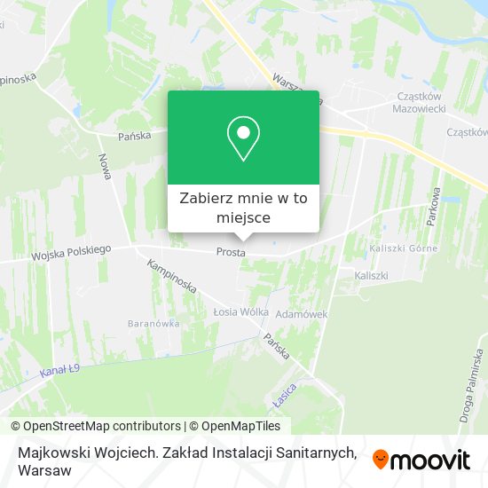 Mapa Majkowski Wojciech. Zakład Instalacji Sanitarnych