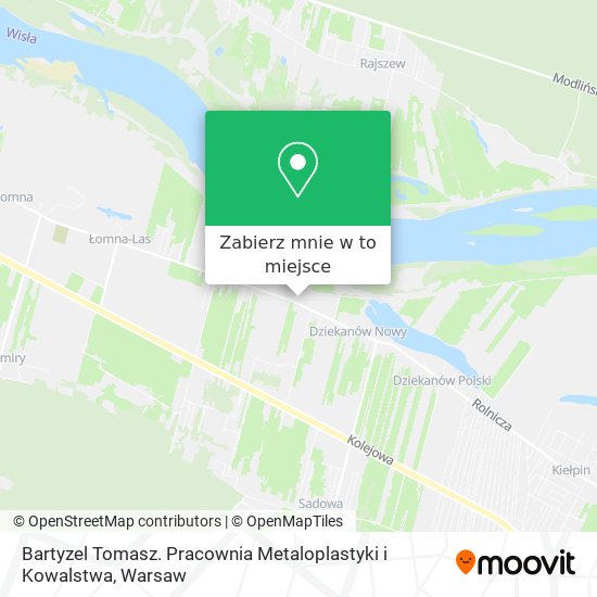 Mapa Bartyzel Tomasz. Pracownia Metaloplastyki i Kowalstwa